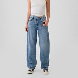 Gap High Rise Barrel Crossover Jeans 30